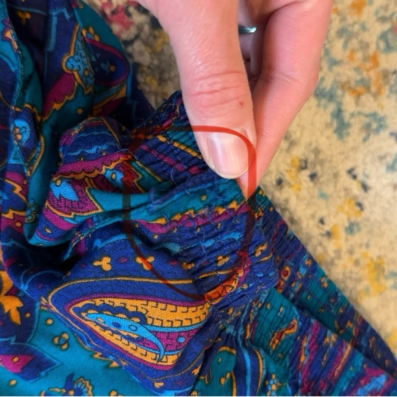 Vintage Alfred Dunner Paisley Multi-color Midi Skirt A-Line Women's Size 10 - Picture 5 of 8